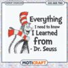 Everything I need to know I learned from Dr Seuss, fun SVG design 2 Everything I need to know I learned from Dr Seuss, fun SVG design