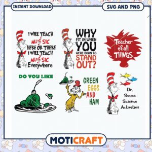 Dr Seuss SVG Set for Teachers and Kids Dr Seuss SVG Set for Teachers and Kids