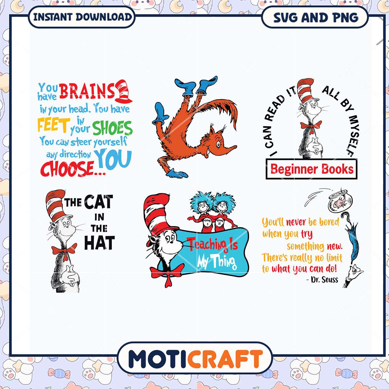 Dr Seuss Inspired SVG Bundle for Teaching Resources, Fun and Creative Designs Dr Seuss Inspired SVG Bundle for Teaching Resources, Fun and Creative Designs