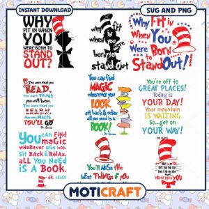 Dr Seuss Inspirational Quotes SVG for Creative Projects, Download Now