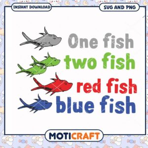 Colorful Fish Design for Kids, Downloadable SVG and PNG Files