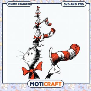 Cat in the Hat SVG design for quick download, perfect for crafts