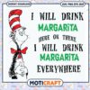 Creative Margarita Cat in the Hat PNG Instant Download