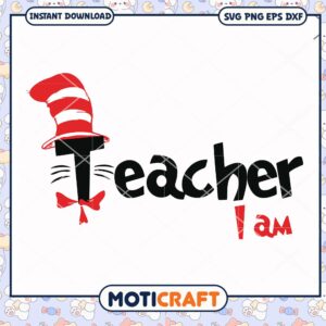 Creative Teacher I Am PNG Design for Instant Download