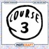 Course Number Three Black Outline Design PNG Download