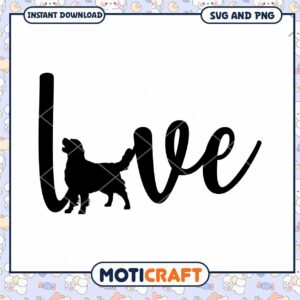 Golden Retriever Love SVG PNG Golden Retriever Love SVG PNG