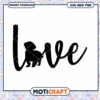 Dog Love SVG PNG Instant Download Silhouette 2 Dog Love SVG PNG Instant Download Silhouette