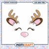 Cute Reindeer Face SVG PNG Instant Download 2 Cute Reindeer Face SVG PNG Instant Download