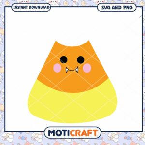 Cute Halloween Candy Corn SVG PNG Instant Download