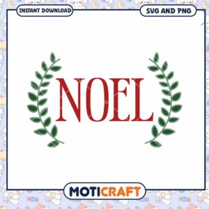 Christmas Noel SVG Design with Festive Green Wreath Christmas Noel SVG Design with Festive Green Wreath