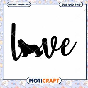 Cavalier King Charles Spaniel Love SVG Cavalier King Charles Spaniel Love SVG