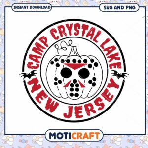 Camp Crystal Lake SVG Halloween Pumpkin Design Download
