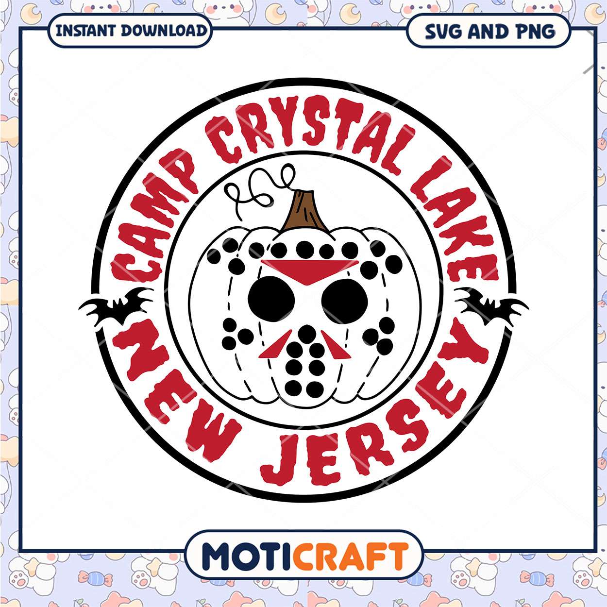 Camp Crystal Lake Pumpkin SVG Camp Crystal Lake Pumpkin SVG