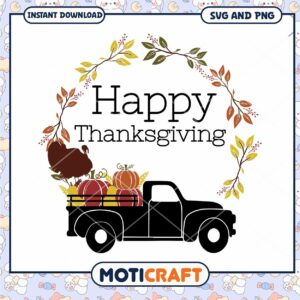 Thanksgiving Truck SVG PNG Design