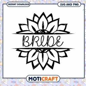 Sunflower Bride SVG PNG Cut File