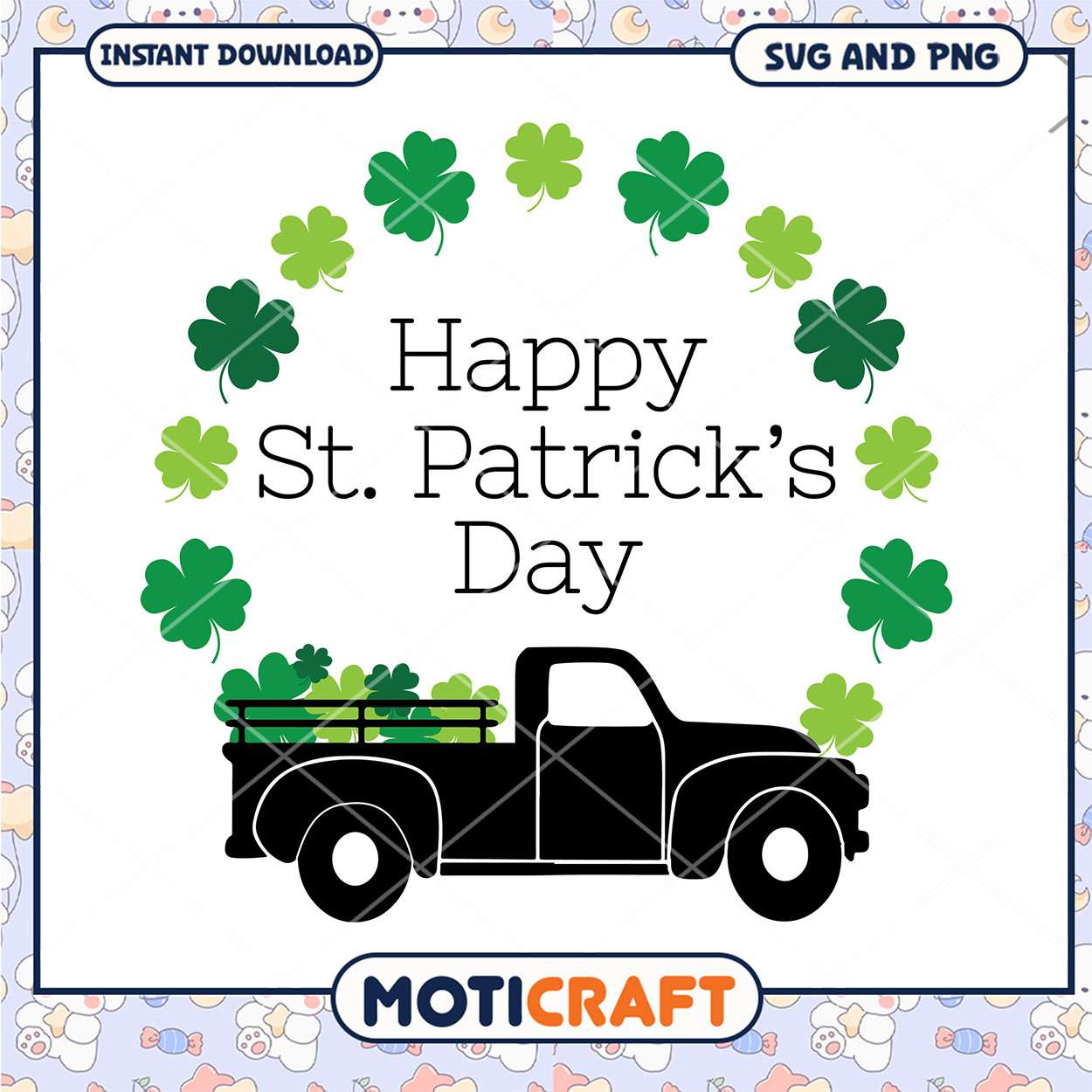 St Patricks Day Truck SVG PNG St Patricks Day Truck SVG PNG