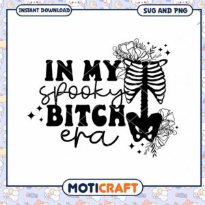 Spooky Era Skeleton SVG for Halloween Crafts and Decor