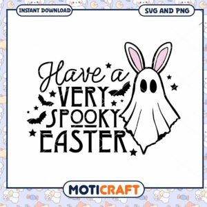 Spooky Easter Bunny Ghost SVG