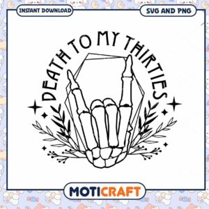 Skeleton Hand Thirties SVG Cut File