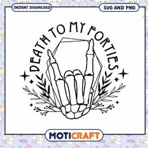 Skeleton Hand Forties SVG Design