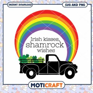 Rainbow Truck Shamrock SVG