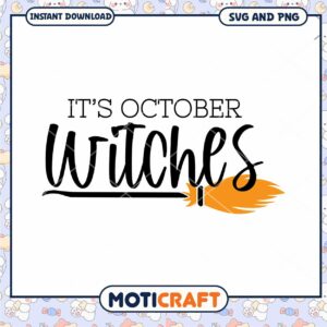 October Witches SVG PNG Instant Download