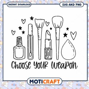 Makeup SVG PNG Instant Download
