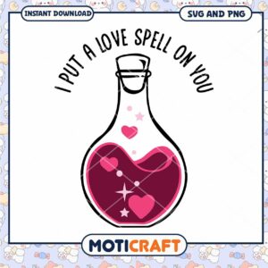 Love Spell SVG Potion Bottle Design