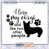 I Love My Corgi SVG PNG Download