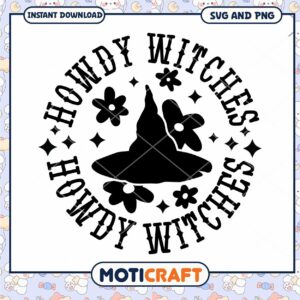 Howdy Witches SVG PNG Cut File