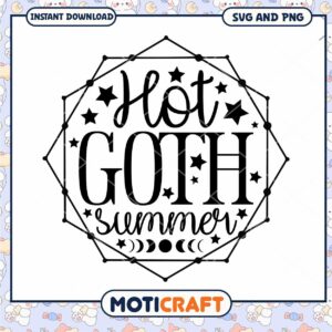 Hot Goth Summer SVG Instant Download for Crafting Fun
