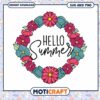 Hello Summer SVG Floral Wreath
