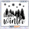 Hello Winter SVG PNG Cut File
