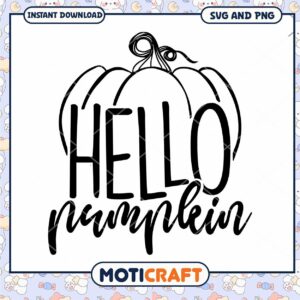 Hello Pumpkin SVG Cut File
