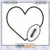 Heart Football SVG PNG Instant Download 2 Heart Football SVG PNG Instant Download