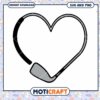 Heart Golf Club SVG PNG Cut File