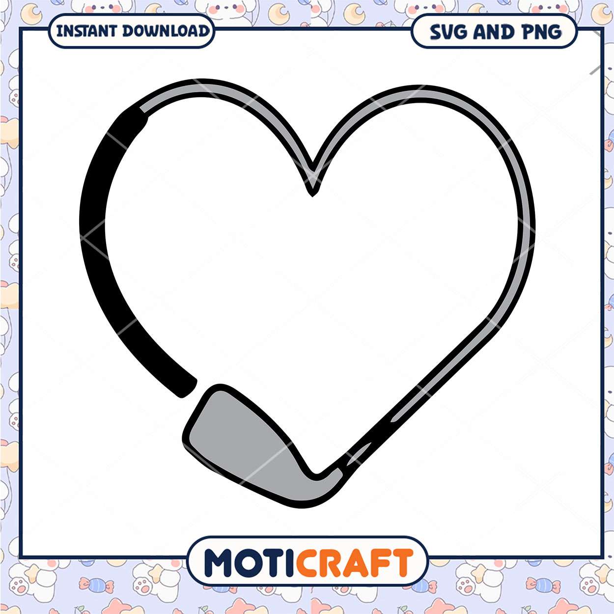 Heart Golf Club SVG PNG Cut File Heart Golf Club SVG PNG Cut File