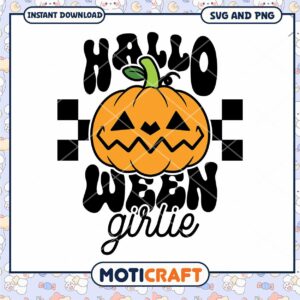 Halloween Girlie Pumpkin SVG