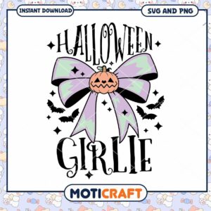 Halloween Girlie Bow SVG PNG