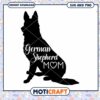 German Shepherd Mom SVG Silhouette PNG