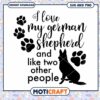 German Shepherd SVG I Love My Dog