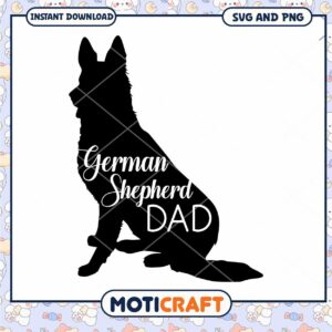 German Shepherd Dad SVG PNG