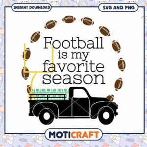 Football Season SVG Truck Design