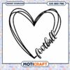 Football Heart SVG PNG Instant Download