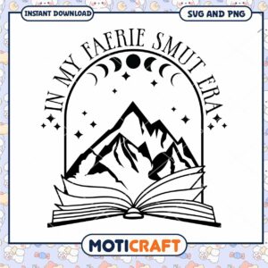 Fairycore Mountain Book SVG