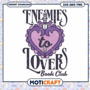 Enemies to Lovers Book Club SVG Instant Download Design