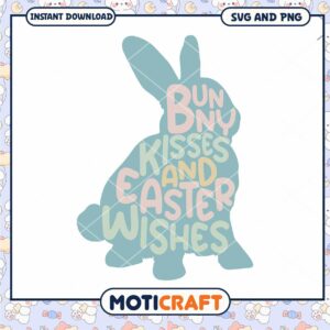 Easter Bunny SVG Kisses & Wishes Design