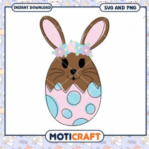 Easter Bunny Egg SVG PNG Instant Download