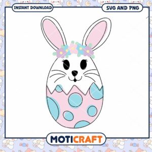 Easter Bunny Egg SVG Cut File