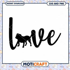 Dog Love SVG Cut File Instant Download